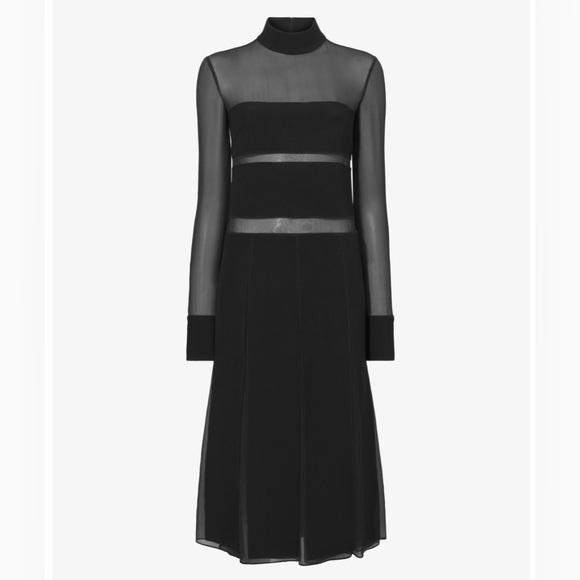 NWT Proenza Schouler Textured Viscose Chiffon Dress - Picture 5 of 6